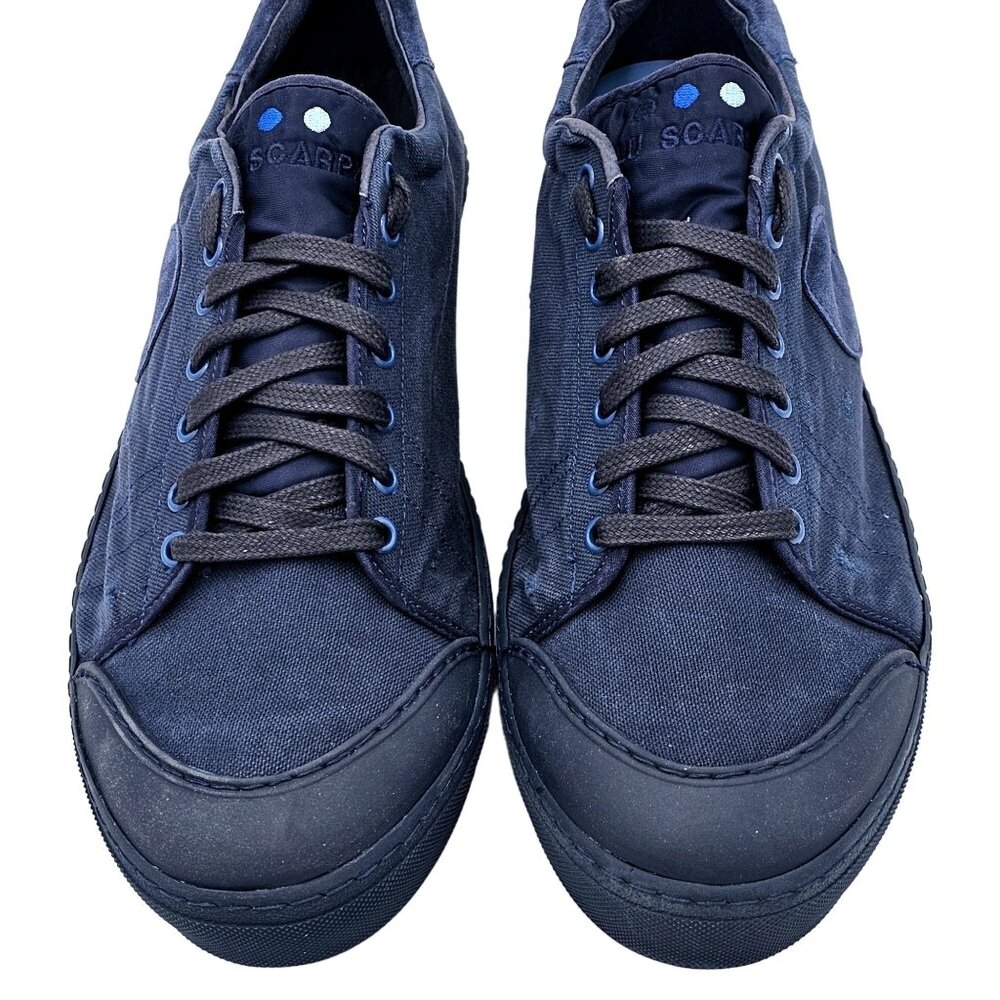 NEW Blue Scarpa Italy Mens 15 Navy Blue Casual Shoes Italian Low Sneakers Tennis - Picture 5 of 14